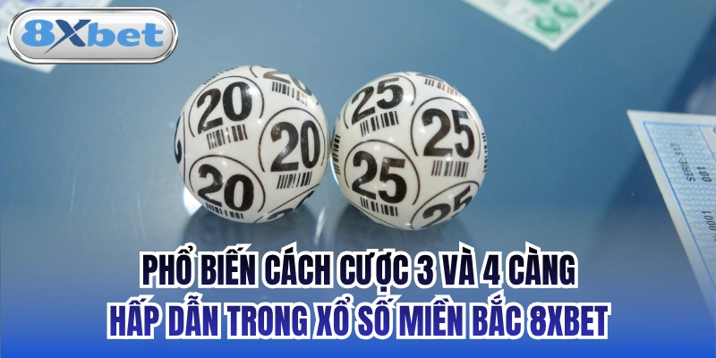 Phổ biến cách cược 3 và 4 càng hấp dẫn trong Xổ số miền Bắc 8xbet